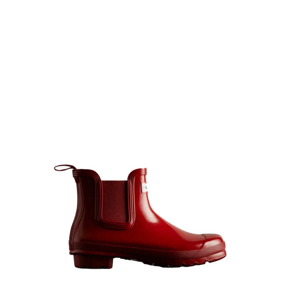 Hunter Women's Original Gloss Chelsea Boots in Military Red - Picture 10 of 10